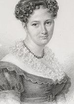 Henriette Seyler (1805–75, married to industrialist Benjamin Wegner), daughter of Berenberg Bank owner L.E. Seyler and Anna Henriette Gossler, drawn by her sister Molly in 1827