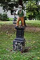 Cast iron statuary in the farmhouse yard