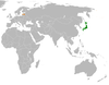 Location map for Latvia and Japan.