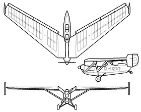 vue en plan de l’avion