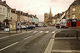 The centre of La Haye-du-Puits at Général-de-Gaulle Place