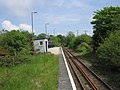 Luxulyan railway station in Cornwall, a basic station. Trains stop only on request. People who want to get off here must tell the conductor. The station was used by 2,522 people in 2022-23.