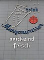 DDR Hochhaus Dresden alte Werbeanlage "trinkt Margonwasser prickelnt frisch"