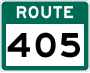 Route 405 marker