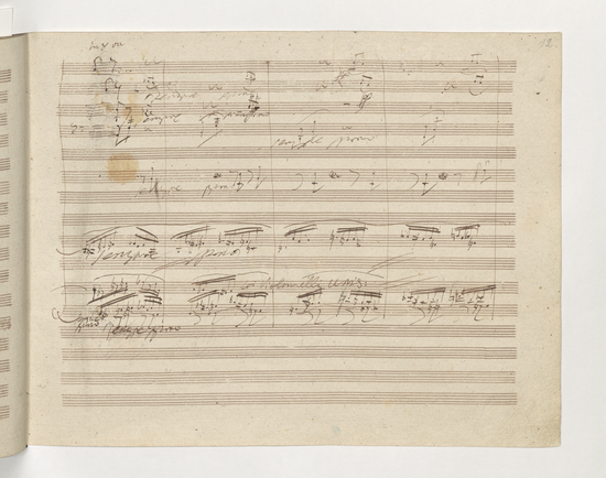 Original manuscript of Symphony No. 9 by Beethoven