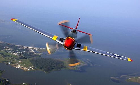 North American P-51 Mustang at Red Tail Squadron, by Ben Bloker (edited by Fir0002)