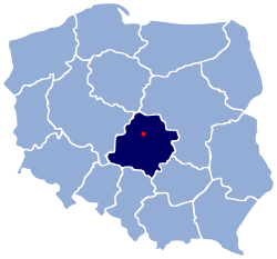 Розташування міста Александрув-Лодзький