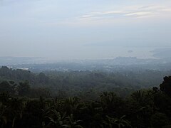 Pagadian City overlooking foggy