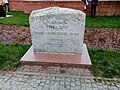 A stone commemorating the 100th anniversary of the independence of Poland.