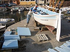 Pointu « Marseille » sur cale du vallon des Auffes de Marseille