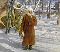 Vieil homme (sans doute un Tadjik) près de Samarcande, en janvier 1907