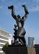 The Destroyed City (De Verwoeste Stad), 1951–53, bronze sculpture in Rotterdam, which is now a registered monument.[27]