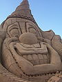 Another clown sculpture made of sand