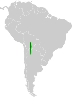 Distribución geográfica del churrín de Zimmer.