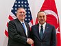 20 November 2019 Turkish Foreign Minister Mevlüt Çavuşoğlu with U.S. Secretary of State Mike Pompeo;