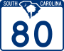 South Carolina Highway 80 marker