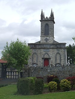 Western elevation and lychgate of St Patrick's (Church of Ireland) church in Ardagh