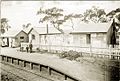 Station building and platform, April 1892