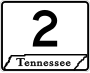 State Route 2 marker