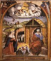 Presepe con Annunciazione, 1553, affresco, 225x280, iscrizione: 1553