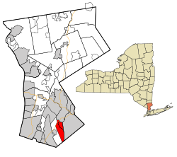 Location of Mamaroneck (village), New York