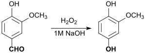 Synthese von 2-Methoxyhydrochinon aus Vanillin