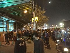 تظاهرات شبانه، ۱۰ دی، تهران