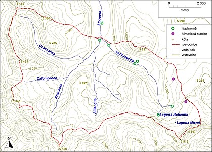 Amazon River headwaters map