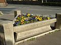 Sewell family memorial horse trough by park entrance