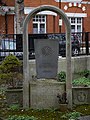 Memorial in the churchyard of St Sarkis, Kensington, the oldest Armenian church in the United Kingdom