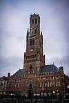 Belfry of Bruges in Bruges, Belgium (13th c. (lower stages), 15th c. (upper stages)