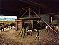 Sugarcane crushing in Cacheira Farm in Campinas