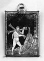 Limoges enamel depicting Hercules carrying the two columns, by Couly Nouailher, mid-16th century (Walters Art Museum).