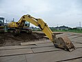 Excavator, SH200 Sumitomo, in storage/parking lot for 8-10 units in Chiba Japan in 2008