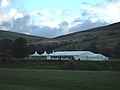 Marquee used during Queen Elizabeth II's visit to the Whitewell Estate in 2006