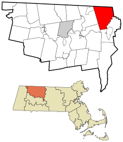 Location in Franklin County in Massachusetts