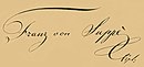 Signature de Franz von Suppé