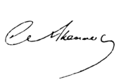 signature de Sergueï Aksakov