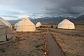 A Yurt camp on the shores of Lake Issyk-Kul