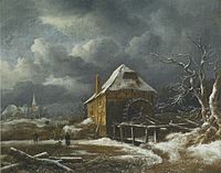 Jacob van Ruisdael: Winter Mill (17th C.)