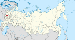 Die ligging van Kaloega-oblast in Rusland