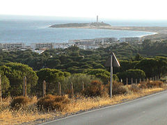 Vista desde la carretera de acceso.