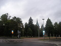 Le parc de l'église.