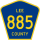 County Road 885 marker