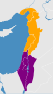 Distribution of North and South Levantine Arabic