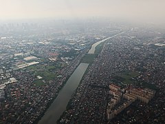 Manggahan Floodway, from air