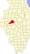 State map highlighting Mason County