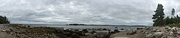 View of Little Indian Island from Micou's Island, which is a tidal island and Provincial historic site of Nova Scotia