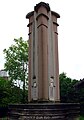 Monument in the village, commemorating German settlement.