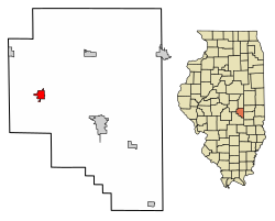 Location in Moultrie County, Illinois